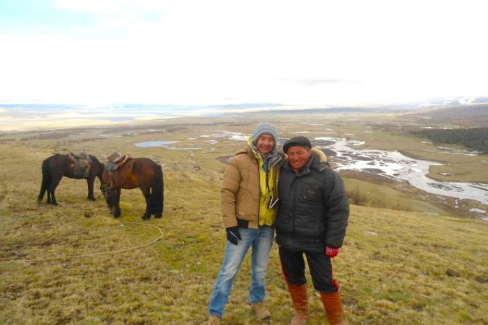 Horse riding in western Mongolia